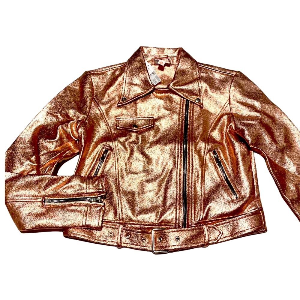 Cute rose gold shiny jacket